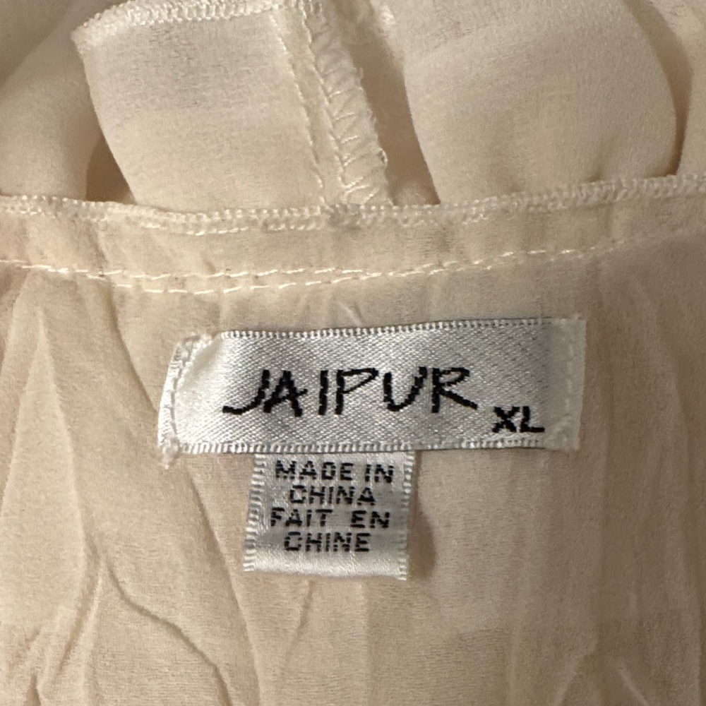 Jaipur Cream Ruffled Blouse - Picture 2 of 7